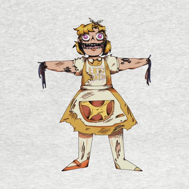 Withered Chica Gijinka Transparent by spaceagebarbie